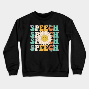 Speech Therapy Retro Speech Language Pathologist Therapist Crewneck Sweatshirt